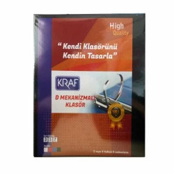 Kraf 2 Halkalı D Mekanizmalı Geniş Klasör A4 Siyah 700 Sayfa Kapasiteli 50 li Paket - 2