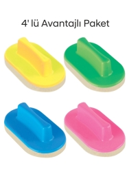 Kraf 575G Keçeli Yazı Tahtası Silgisi 4' lü Set