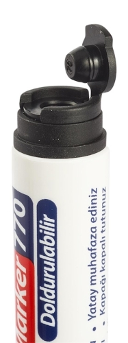 Kraf 770 Doldurulabilir Beyaz Yazı Tahtası Kalemi Siyah (Yuvarlak Uçlu) - 2