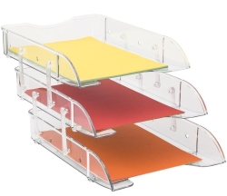 Kraf 829G Hareketli 3 lü Şeffaf Evrak Rafı - 2