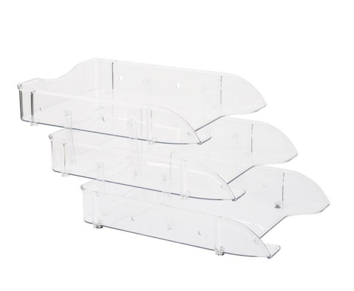 Kraf 829G Hareketli 3 lü Şeffaf Evrak Rafı - 3