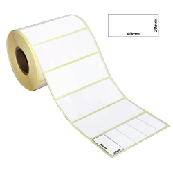 Kuşe Barkod Etiketi 40x20mm Yanyana 5 li Bitişik (5000 li)