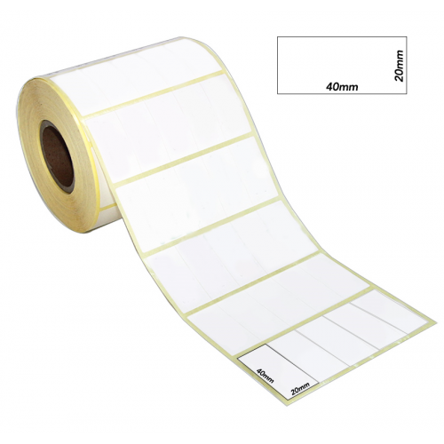 Kuşe Barkod Etiketi 40x20mm Yanyana 5 li Bitişik (5000 li) - 1