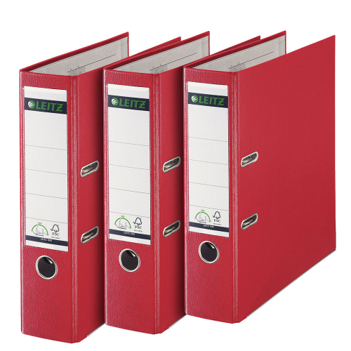 Leitz 1010 Kırmızı Geniş Plastik Klasör - 3