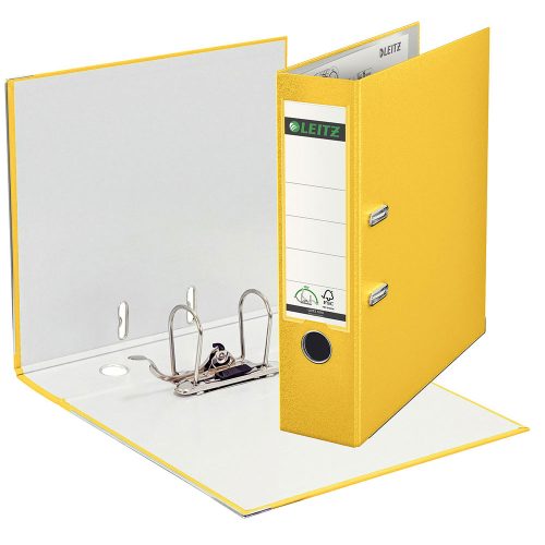 Leitz 1010 Sarı Geniş Plastik Klasör - 1