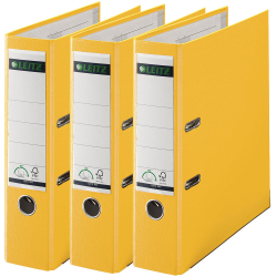 Leitz 1010 Sarı Geniş Plastik Klasör - 3