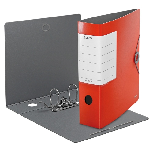 Leitz 1112 Solid Kırmızı Lastikli Geniş Klasör - 1