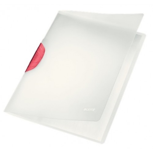 Leitz 4174 ColorClip Magic Kırmızı Yandan Sıkıştırmalı Dosya - 1