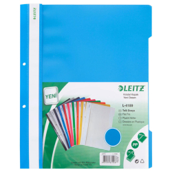 Leitz 4189 Mavi Plastik Telli Dosya (50 li Paket)