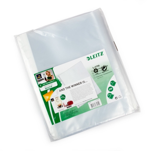 Leitz 4796 Poşet Dosya A4 Şeffaf (100 lü Paket) - 1
