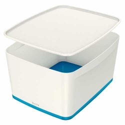 Leitz 5216 MyBox Mavi Beyaz Kapaklı Geniş Saklama Kutusu - Thumbnail