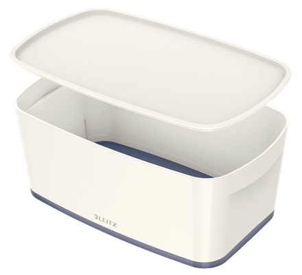 Leitz 5229 MyBox Gri Beyaz Kapaklı Küçük Saklama Kutusu - 1