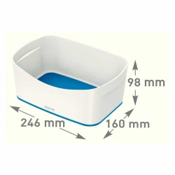 Leitz 5257 MyBox Mavi Beyaz Masaüstü Saklama Kutusu - 2