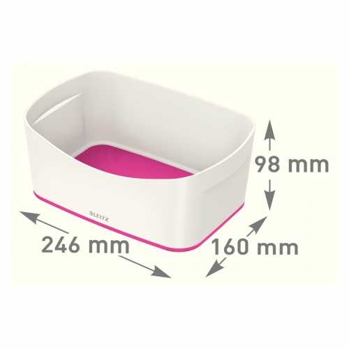 Leitz 5257 MyBox Pembe Beyaz Masaüstü Saklama Kutusu - 2