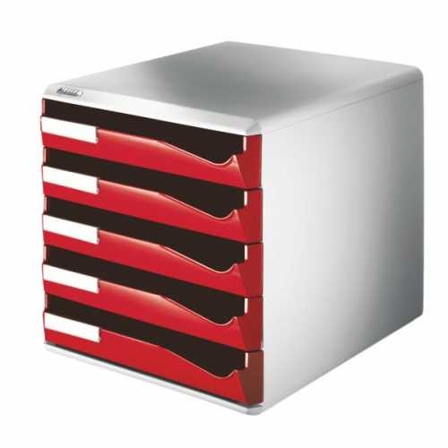 Leitz 5280 Kırmızı 5 Çekmeceli Evrak Rafı