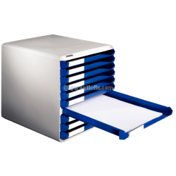 Leitz 5281 Kırmızı 10 Çekmeceli Evrak Rafı - 1