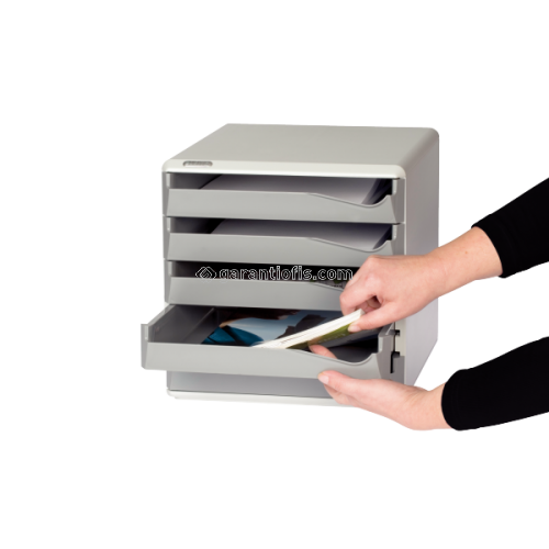 Leitz 5281 Kırmızı 10 Çekmeceli Evrak Rafı - 3