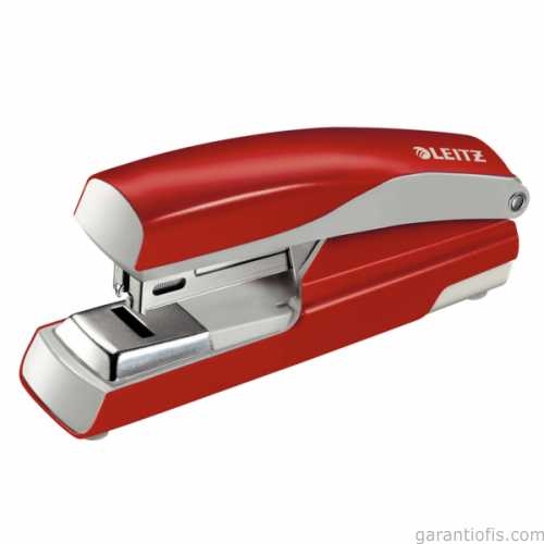 Leitz 5505 Düz Perçinleyen Kırmızı Zımba Makinesi (30 Sayfa Kapasiteli) - 1