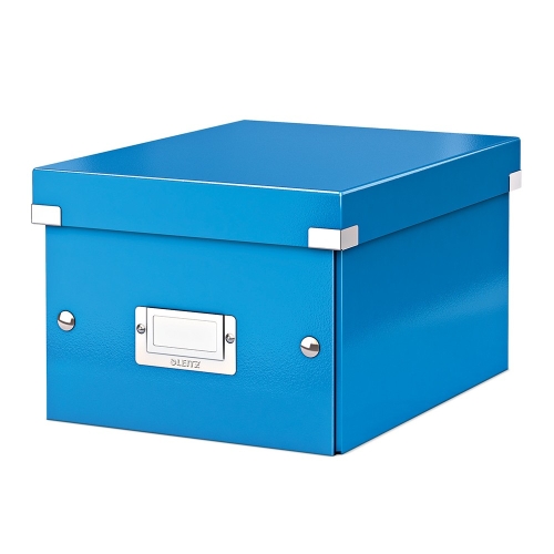 Leitz 6043 WOW Metalik Mavi Küçük Boy Saklama Kutusu - 1