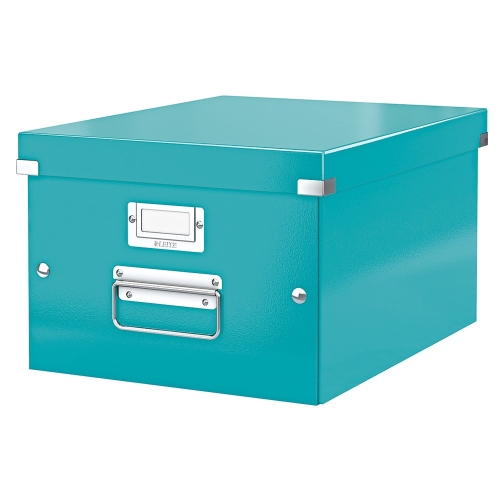 Leitz 6044 WOW Buz Mavisi Orta Boy Metalik Saklama Kutusu - 1