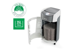 Leitz IQ 8360 OptiMax Ofis Mikro Kesim Evrak İmha Makinesi Security P5 35L - Beyaz - 3