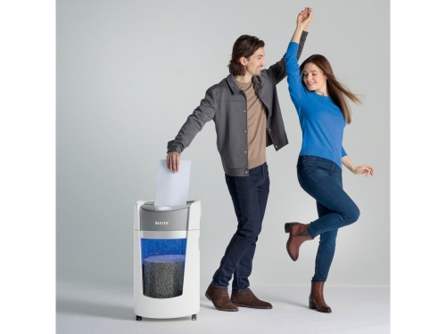 Leitz IQ 8360 OptiMax Ofis Mikro Kesim Evrak İmha Makinesi Security P5 35L - Beyaz - 7