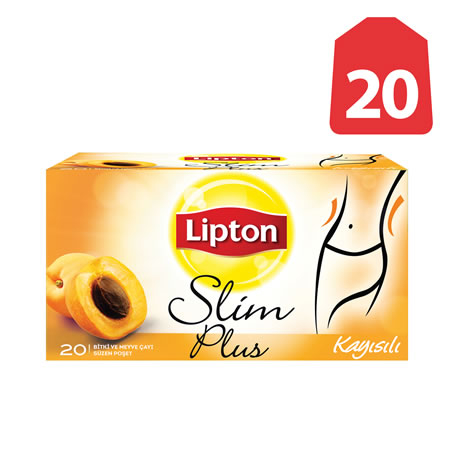 Lipton Slim Plus Kayısılı Karışık Bitki ve Meyve Çayı (20 li Paket) - 1