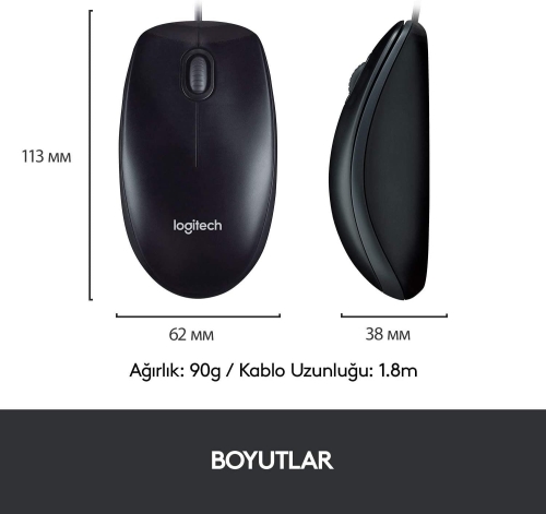 LOGITECH MK120 KABLOLU USB Q TR DESKTOP SET 920-002560 - 2