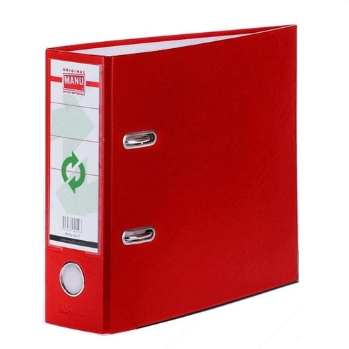 Manu 2037 Kırmızı Plastik Telgraf Klasörü - 1