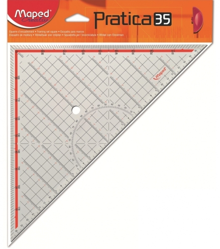 Maped Pratica Tekstil Gönyesi 35cm (Üçgen Geoderik Cetvel) - 1