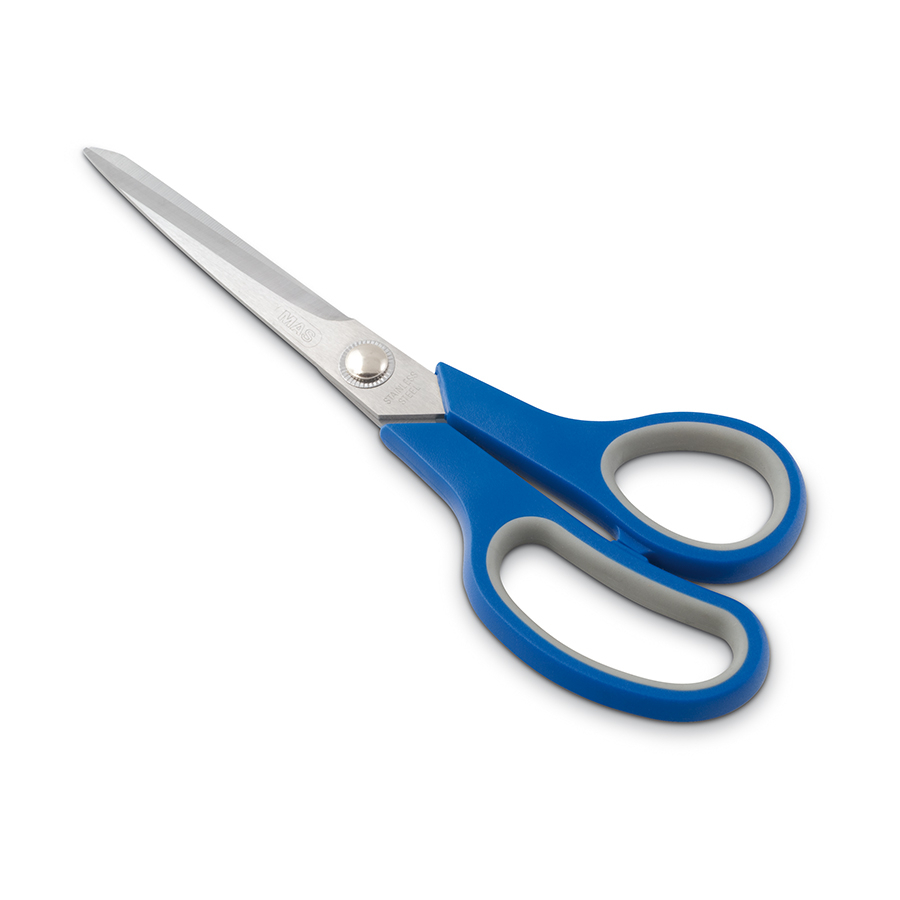 Mas 1222 Force Kauçuk Saplı Kağıt Makası (22 Cm)