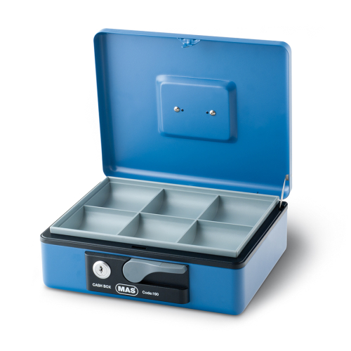 Mas 190 Büyük Boy Metal Para Kasası Mavi - 1