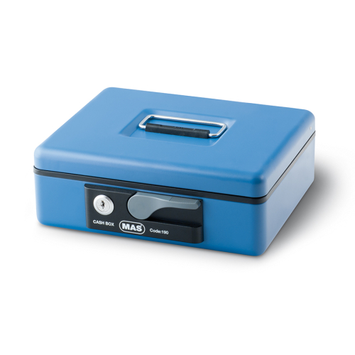 Mas 190 Büyük Boy Metal Para Kasası Mavi - 2