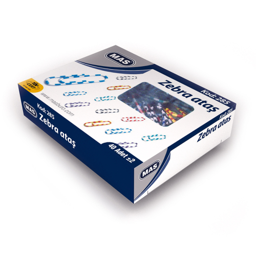 Mas 285 Zebra Ataç Renkli Desenli PVC Kaplamalı 28mm - 1