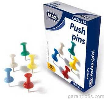 Mas 315 Renkli Harita Çivisi (Silindirik) - 2