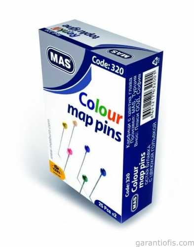 Mas 320 Renkli Başlı Toplu İğne (32mm.) - 1
