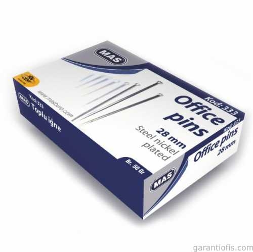 Mas 333 Nikelli Toplu İğne 50gr (28mm) - 1