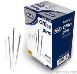 Mas 335 Nikelli Toplu İğne 250gr (28mm)