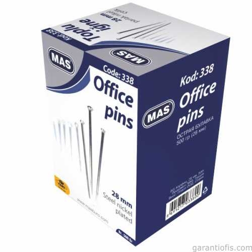 Mas 338 Nikelli Toplu İğne 500gr (28mm) - 1