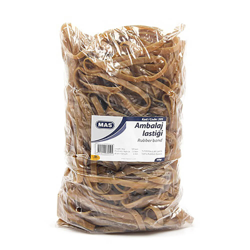 Mas 395 Geniş - Kalın Ambalaj Lastiği %100 Kauçuk (500 Gr) - 1