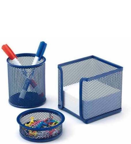 Mas 505 Rainbow Bebe Mavi Metal Üçlü Kalemlik Set - 1