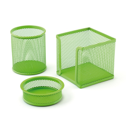 Mas 505 Rainbow Yeşil Perfore Metal Üçlü Kalemlik Set - 2