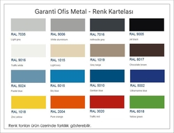 Metal 198 lik Camlı Dosya - Klasör Dolabı gri renk - Thumbnail