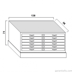 Metal Harita Plan Dolabı (Bazalı) - 4