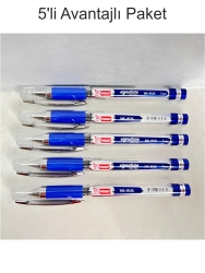 MİKRO MK-8526 GEL PEN İMZA KALEMİ MAVİ 1.0 MM UÇ 5 li Paket - 1