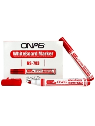 Mikro NS-703 Yuvarlak Uç Beyaz Yazı Tahta Kalemi Kırmızı - 6