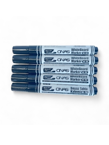 Mikro NS-703 Yuvarlak Uç Beyaz Yazı Tahta Kalemi Siyah - 5