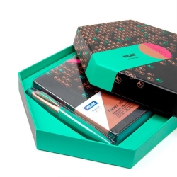 Milan Hediyelik Hesap Makinesi Tükenmez ve Kurşun Kalem Kalemtraş Set Yeşil - 4