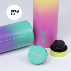 Milan Matara Paslanmaz Çelik İzotermal Şişe 354 ML 1918 Serisi Lila Turkuaz - 4