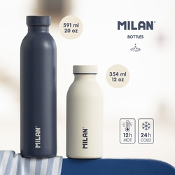 Milan Matara Paslanmaz Çelik İzotermal Şişe 591 ML 1918 Serisi Lacivert - Thumbnail